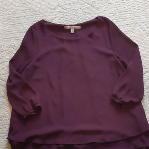Cute Burgundy Lauren Conrad Blouse